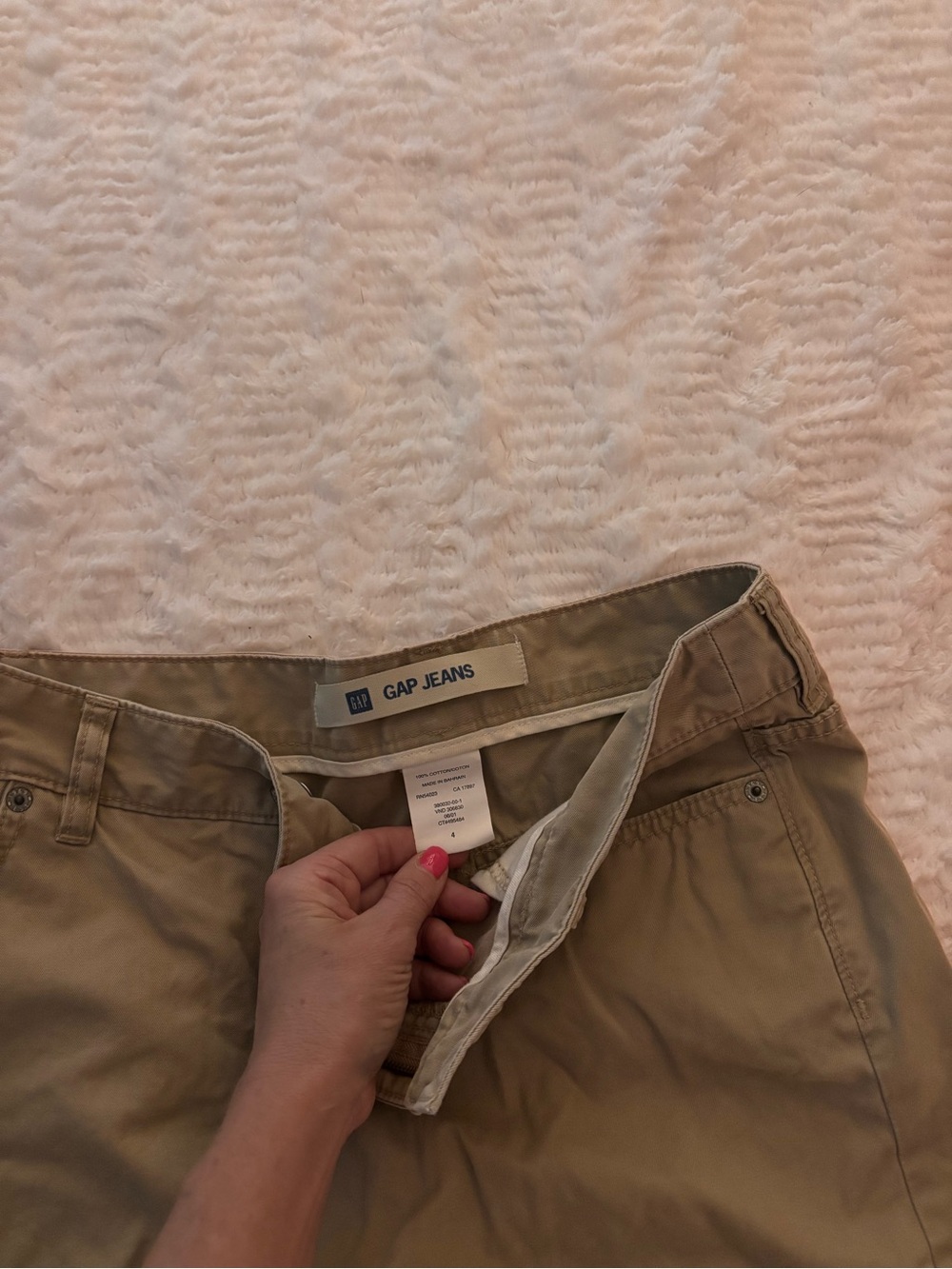 GAP Beige Khaki Flat-Front Shorts